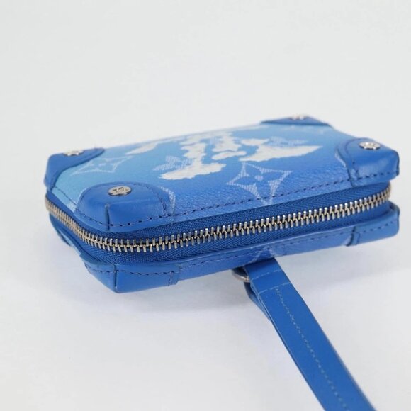 LOUIS VUITTON Monogram Clouds Trunk Necklace Wallet Blue M45440 Auth hk2959M - Picture 7 of 16